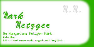 mark metzger business card